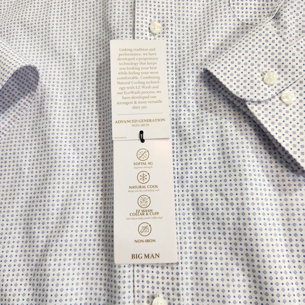 Roundtree Yorke Gold Label Men's  Shirt Size 20 36-37 Tall Purple Poplin 59 - Picture 3 of 9